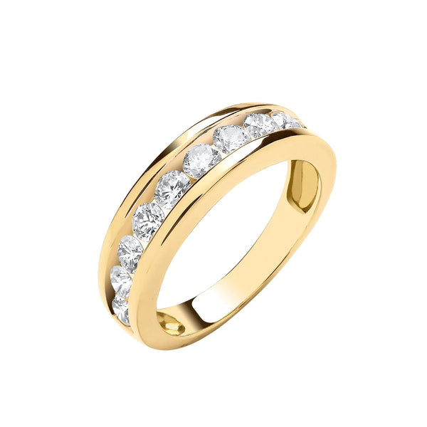 18ct Yellow Gold 1.00ctw Diamond Eternity Ring Hanron Jewellery