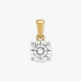 18ct Yellow Gold 25pts Claw set Pendant
