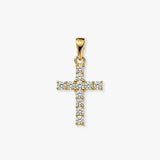18ct Yellow Gold Natural Diamond Cross