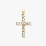 18ct Yellow Gold Natural Diamond Cross