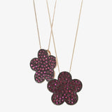 18ct Yellow Gold Ruby Flower Pendant HEERA DIAMONDS