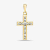 18ct Yellow Gold Diamond Cross HEERA DIAMONDS