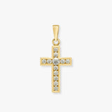 18ct Yellow Gold & White Gold Natural Diamond Cross