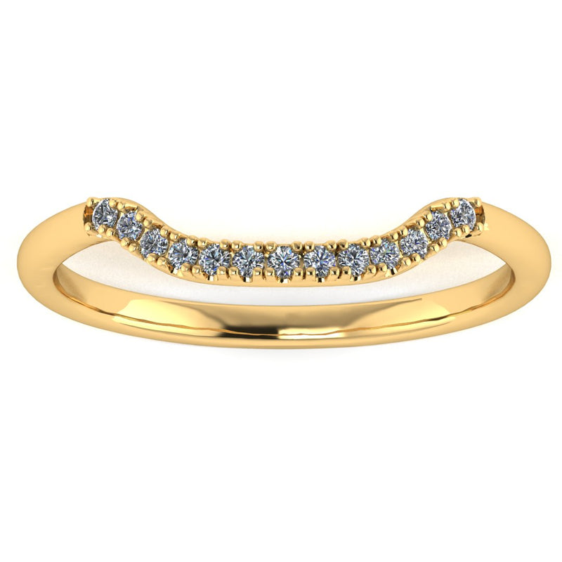 "Emery" Pavé Diamond Subtly Shaped Eternity Ring ET33 - HEERA DIAMONDS
