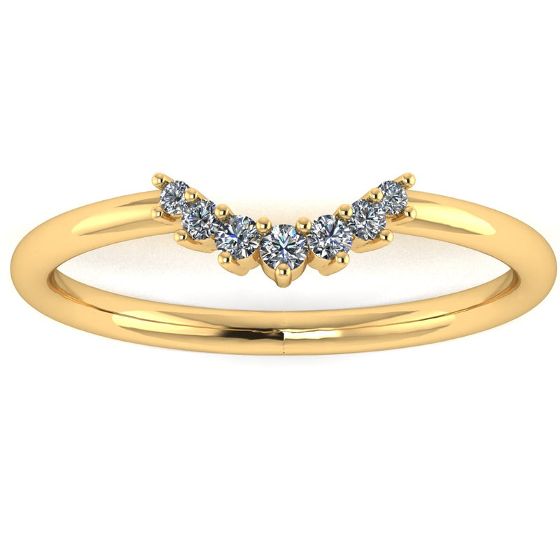 "Hollis" Subtle U Shaped Diamond Eternity Ring ET31 - HEERA DIAMONDS