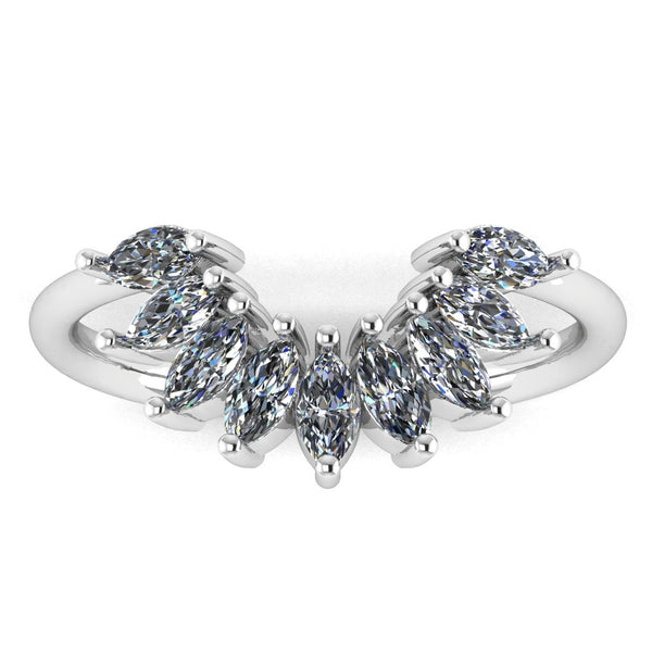"Irena" Petal Marquise Cut Diamond Centre Dip Eternity Ring ET13 - HEERA DIAMONDS
