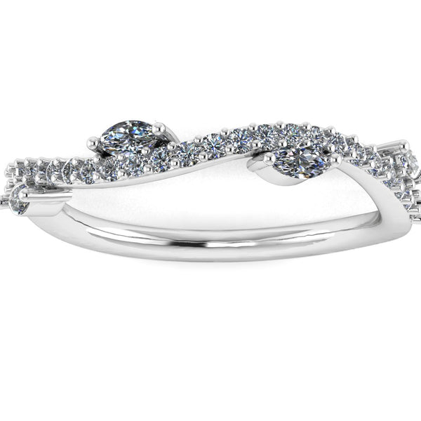 "Willow" Wave Shaped with Marquise Diamond Eternity Ring ET7 - HEERA DIAMONDS