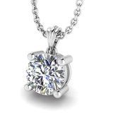 Round Brilliant Solitaire Natural Diamond Pendant PSRB4B - HEERA DIAMONDS