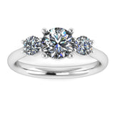 "Harper" Three Stone Round Brilliant Cut Diamond Trilogy Engagement Ring 3SRB51 - HEERA DIAMONDS