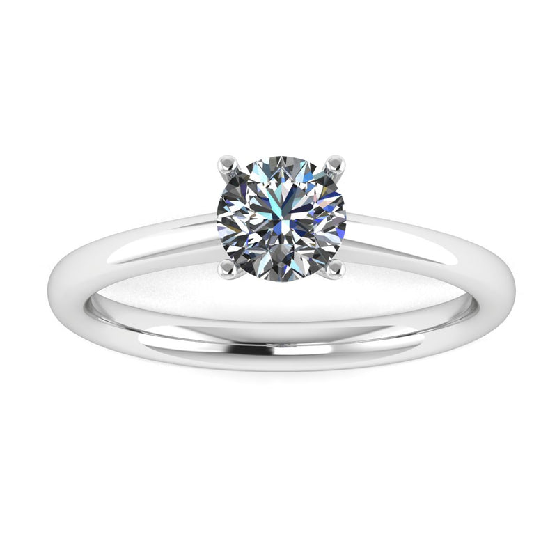 "Quinn" Solitaire Round Brilliant Cut Diamond Engagement Ring SSRB29 - HEERA DIAMONDS