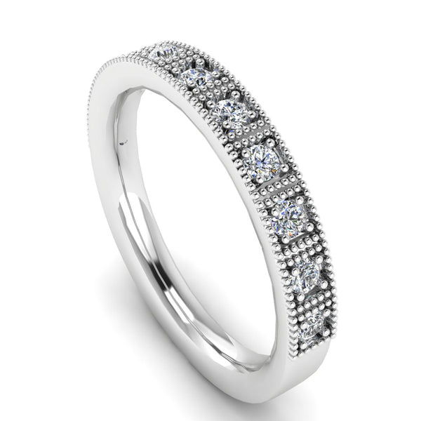 "Althea" Vintage Half Eternity 0.25ct Diamond Ring ET1 - HEERA DIAMONDS