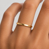 2mm Band Flat Court Wedding Ring
