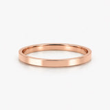 2mm Band Flat Court Wedding Ring