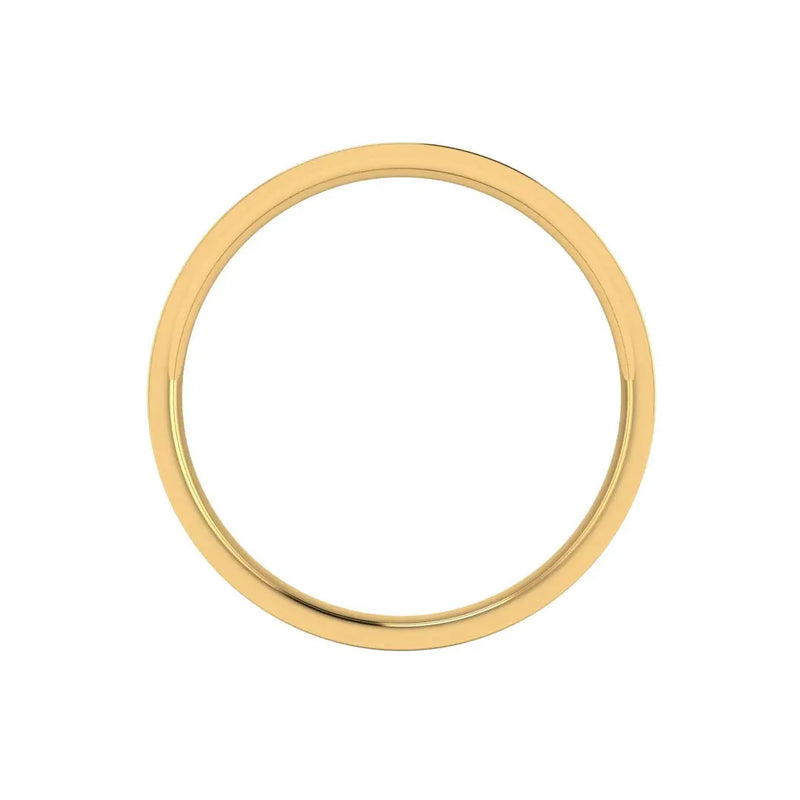 2mm Band Flat Court Wedding Ring - HEERA DIAMONDS