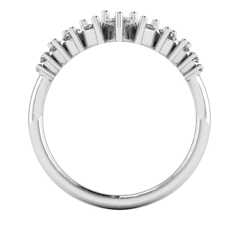 "Alice" Petals Pear, Marquise and Round Diamonds Shaped Eternity Band ET18 - HEERA DIAMONDS
