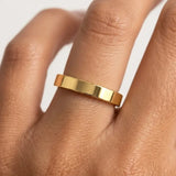 3.5mm Band Flat Court Wedding Ring
