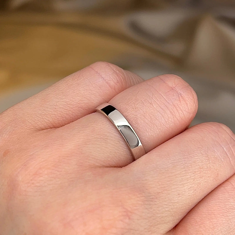 3.5mm Band Flat Court Wedding Ring - HEERA DIAMONDS