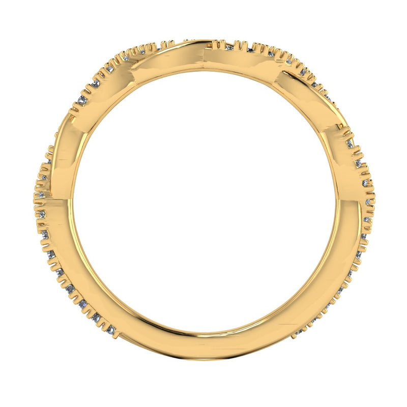 "Ayla" Intertwined Pave Shaped Diamond Eternity Ring E57 - HEERA DIAMONDS