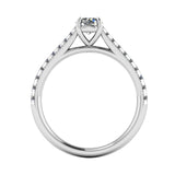 "Sia" Round Brilliant Cut Diamond Micro Set Diamond Shoulder Engagement Ring DSRB39 - HEERA DIAMONDS