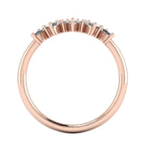 "Alora" Marquise and Round Brilliant Cut Diamond Shaped Eternity Ring ET32 - HEERA DIAMONDS