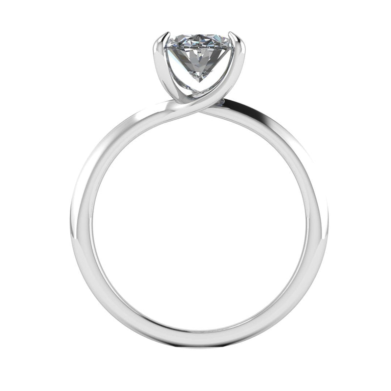 "Irie" Oval Solitaire Diamond Engagement Ring SSOC04 - HEERA DIAMONDS