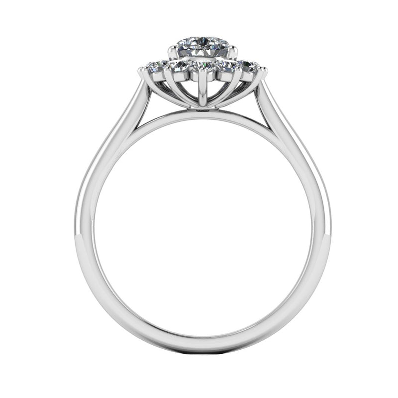 "Becky" Star Pear Cut Halo Engagement Ring HAPS05 - HEERA DIAMONDS