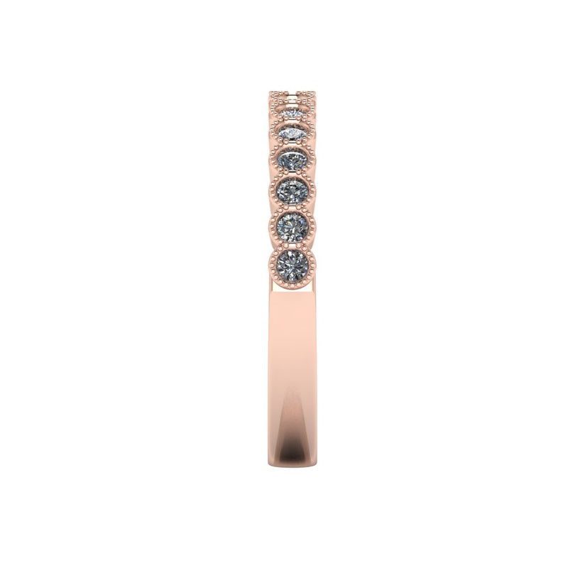 "Jo" Mini Bubbles Round Circle Pattern Diamond Half Eternity Ring E80 - HEERA DIAMONDS
