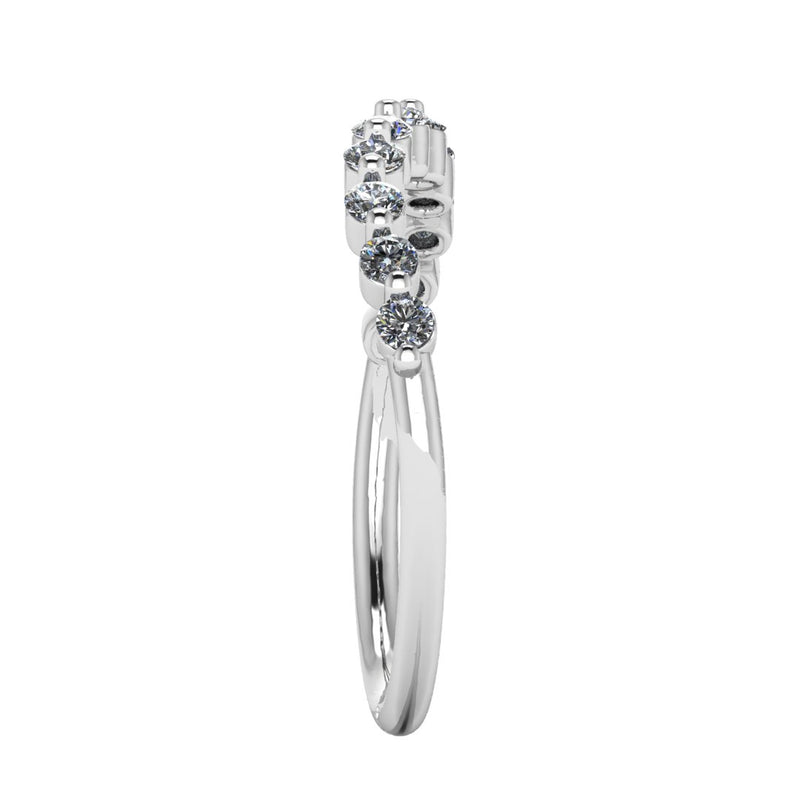 "Helene" Bubble Wave Shaped Round Brilliant Diamonds Eternity Ring ET50 - HEERA DIAMONDS
