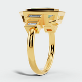 "Enchanted" Emerald Cut 5 Carat Halo Engagement Ring