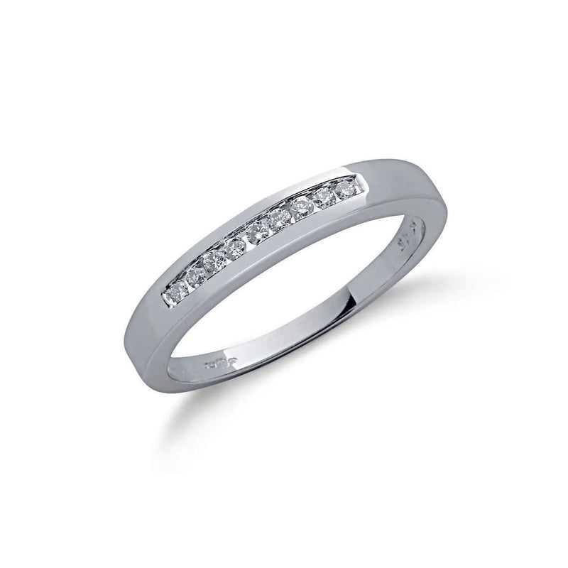 9ct W/G 0.15ctw Diamond Eternity Ring Hanron Jewellery