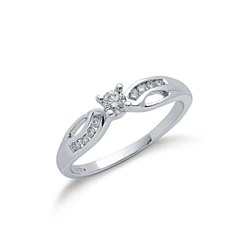 9ct W/G 0.26ct Diamond Ring Hanron Jewellery