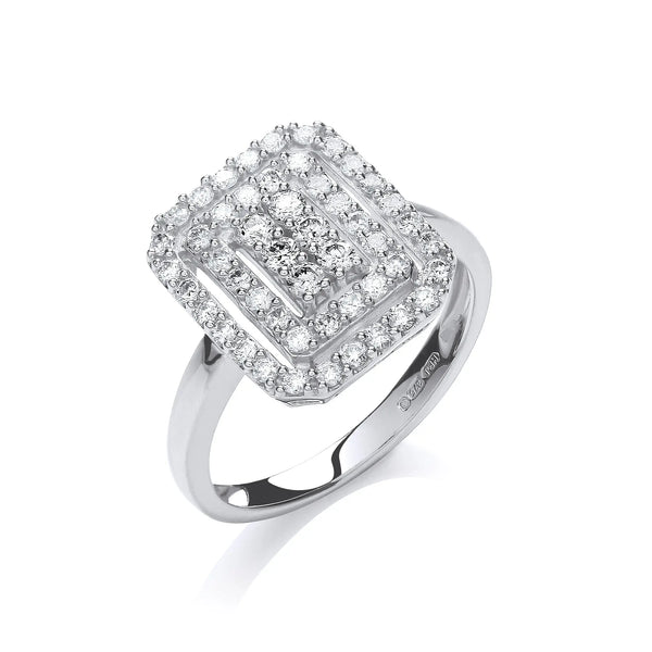 9ct W/G 0.50ct Diamond Dress Ring Hanron Jewellery