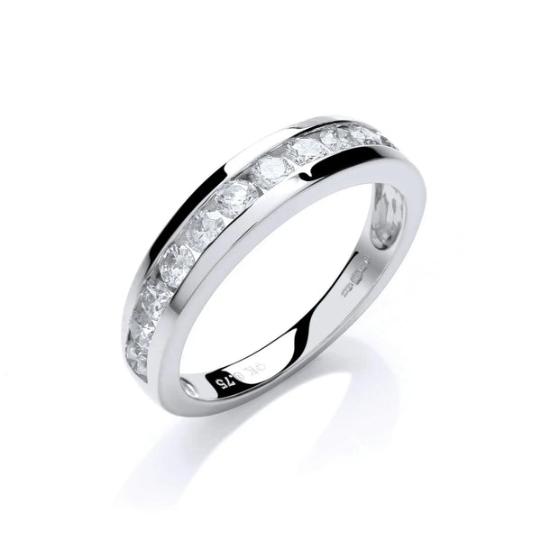 9ct W/G 0.75ct Diamond Eternity Ring Hanron Jewellery