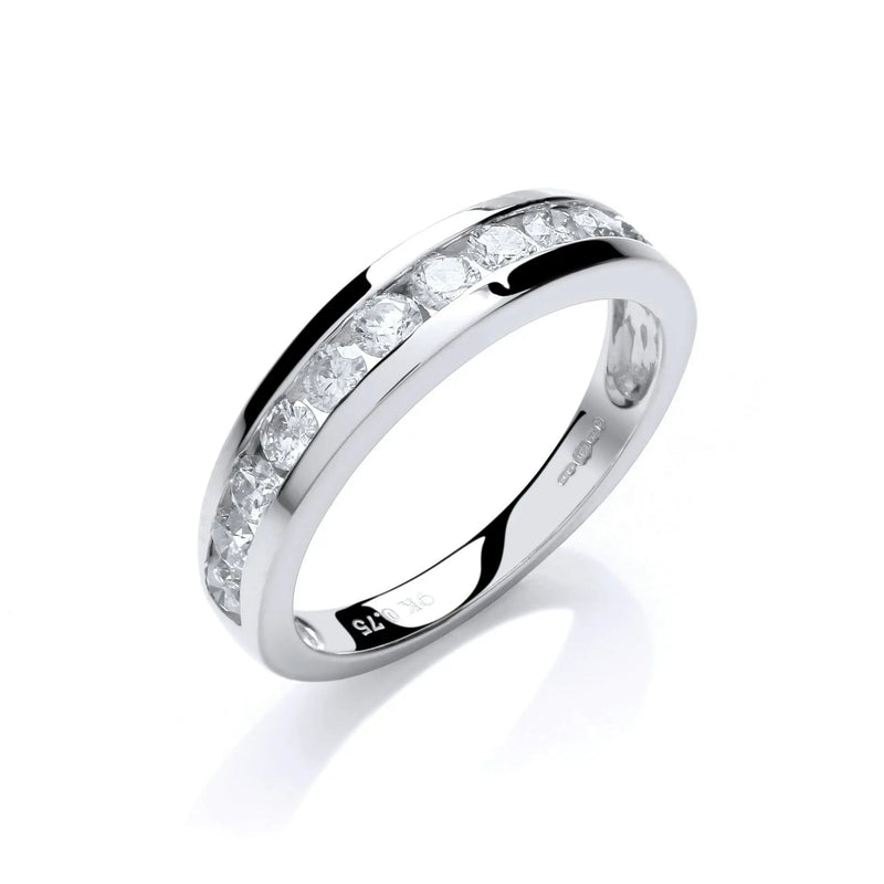 9ct W/G 0.75ct Diamond Eternity Ring Hanron Jewellery