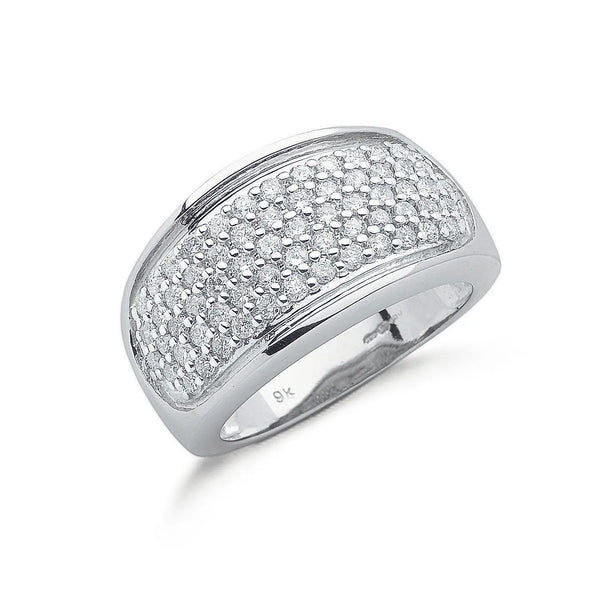 9ct W/G 1.00ct Diamond Bombay Ring Hanron Jewellery