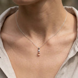 9ct White Diamonds - 4pts Morganite - 45pts Drop Pendant