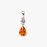 9ct White Diamonds - 4pts Morganite - 70pts Drop Pendant