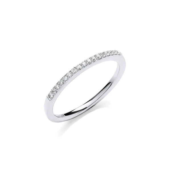 9ct White Gold 0.10ct Eternity Ring Hanron Jewellery