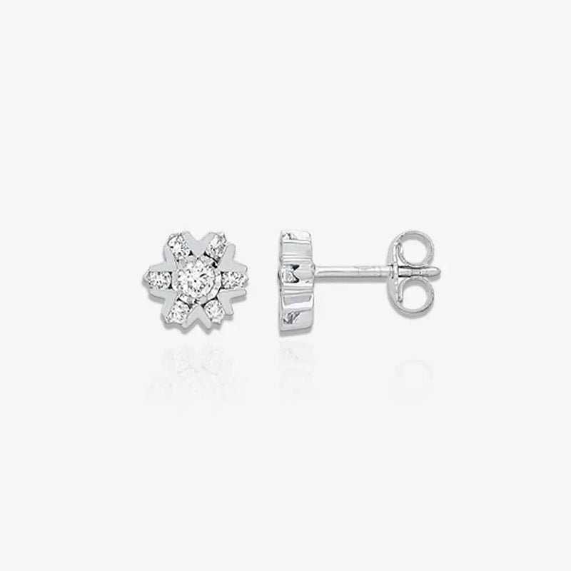 9ct White Gold 0.50ctw Diamond Earrings HEERA DIAMONDS