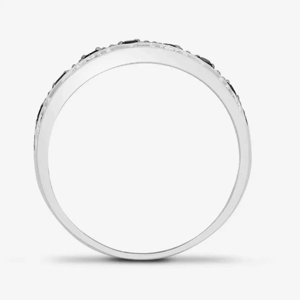 9ct White Gold Diamond And Black Diamond Ring HEERA DIAMONDS