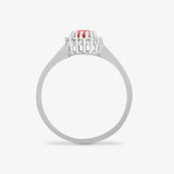 9ct White Gold Diamond And Ruby Ring HEERA DIAMONDS