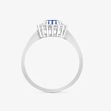 9ct White Gold Diamond And Sapphire Ring HEERA DIAMONDS