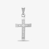9ct White Gold Diamond Cross HEERA DIAMONDS