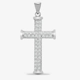 9ct White Gold Diamond Cross HEERA DIAMONDS