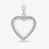 9ct White Gold Diamond Heart HEERA DIAMONDS