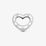 9ct White Gold Diamond Heart Pendant HEERA DIAMONDS