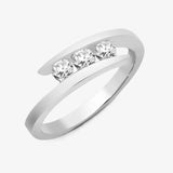9ct White Gold Natural Diamond Ring