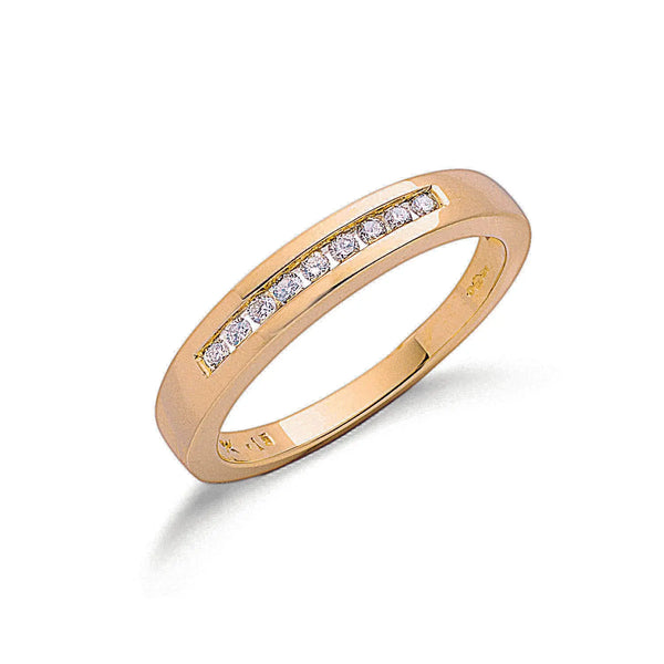 9ct Y/G 0.15ct Diamond Eternity Ring Hanron Jewellery