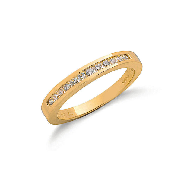 9ct Y/G 0.25ct Diamond Eternity Ring Hanron Jewellery