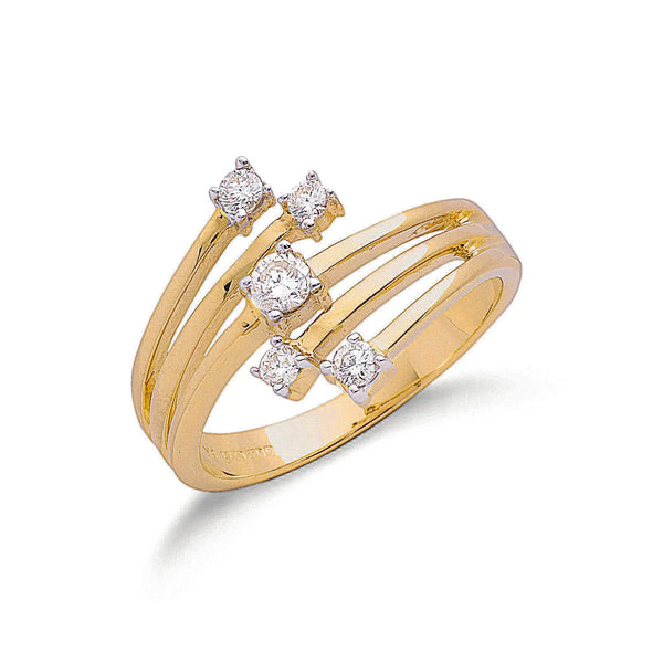 9ct Y/G 0.30ctw Diamond Ring Hanron Jewellery